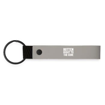 Black & White Abstract Urban Design - Matte Pu Keyring - light grey - Front