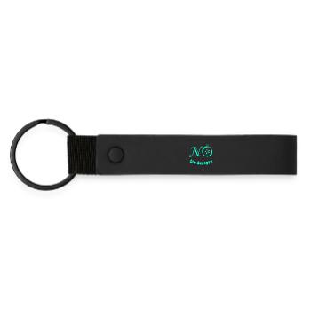 NON, JE SUIS CONTRE - non, non, anti, pas envie - Porte-clés en PU mat - noir - Devant