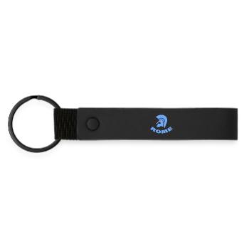 Rome - Matte Pu Keyring - black - Front
