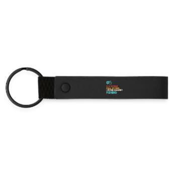 Aimant de pêche en néodyme pour pêcheur magnétique - Porte-clés en PU mat - noir - Devant