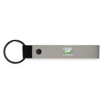 Level Up 20 ans d’expérience - Porte-clés en PU mat - gris clair - Devant