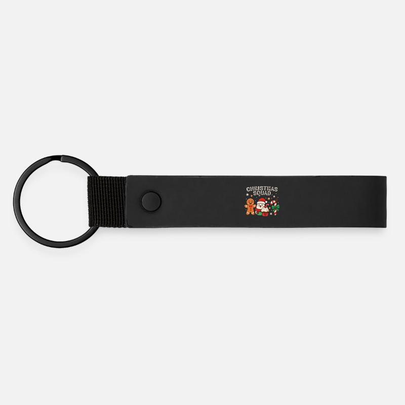 Christmas Christmas Squad - Funny Candy - Matte Pu Keyring - black
