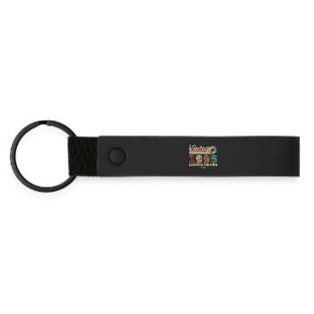 1995 Vintage Retro Geburtstagsgeschenk - Matte PU Schlüsselanhänger - Schwarz - Vorne