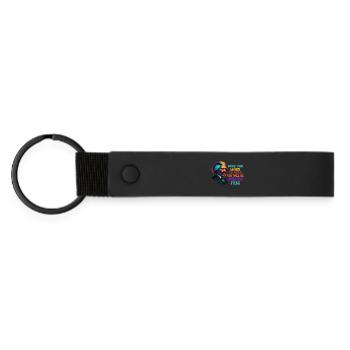 Once You Learn to Read You Will Be Free - Matte Pu Keyring - black - Front