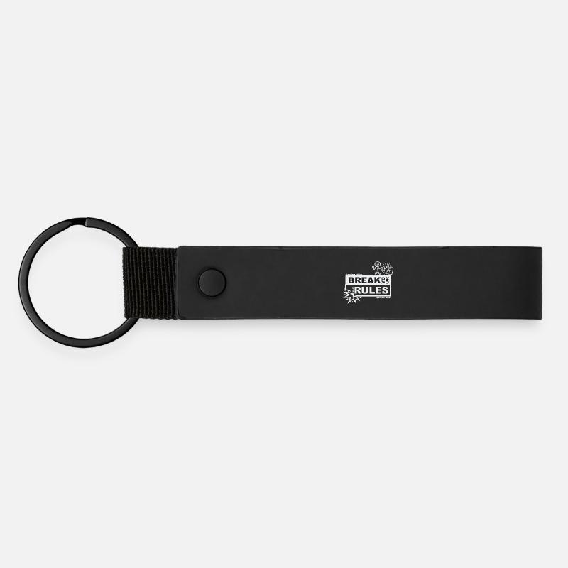 Break your silly rules - frameless edition - Matte Pu Keyring - black