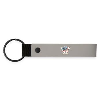 US Flag 67 Memes Six Seven - Porte-clés en PU mat - gris clair - Devant