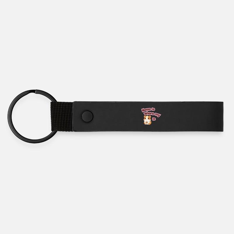 Home is where my Meerli is - Matte Pu Keyring - black