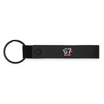 US Flag 67 Memes Six Seven - Matte PU Schlüsselanhänger - Schwarz - Vorne