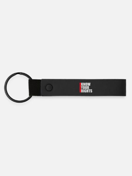 Know Your Rights Activism Justice Freedom - Matte Pu Keyring - black