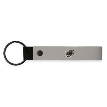 Wild Boar Charge Mascot Forest Wild Boar - Matte Pu Keyring - light grey - Front