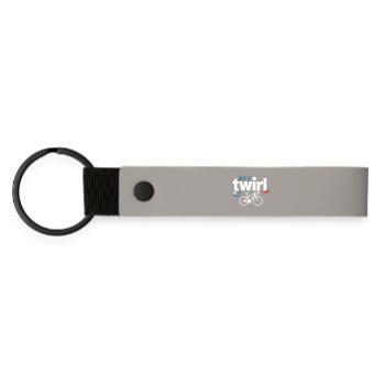 Professional Bicycle Acrobatics Elite Twirl  - Matte Pu Keyring - light grey - Front