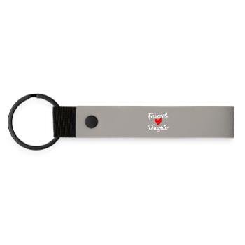 Favorite Daughter - Matte Pu Keyring - light grey - Front