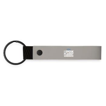 Je parle couramment la technologie des schémas circuités - Porte-clés en PU mat - gris clair - Devant