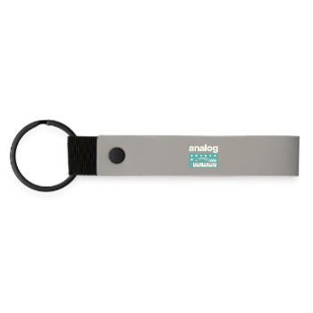 Analog Synthesizer Retro Music  - Matte Pu Keyring - light grey - Front
