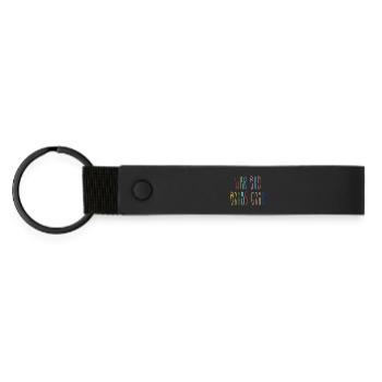 War Bad Boobs Good Lustiger Spruch - Matte Pu Keyring - black - Front