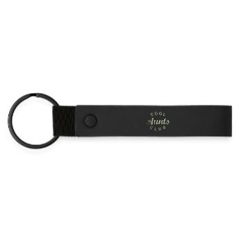 Cool Aunts Club Tante Muttertag Geschenk - Matte PU Schlüsselanhänger - Schwarz - Vorne
