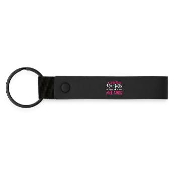 Designer de manucures Salon de manucure cosmétiques - Porte-clés en PU mat - noir - Devant