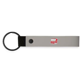 Asthme Asthmatiques alimentés par des inhalateurs - Porte-clés en PU mat - gris clair - Devant