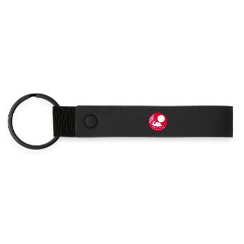 Mount fuji manga - Matte Pu Keyring - black - Front