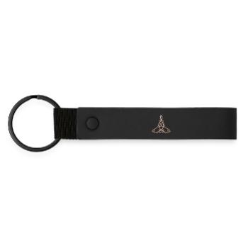 Celtic Motherhood Symbol Mother with Child - Matte Pu Keyring - black - Front