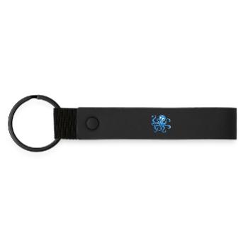 Octopus Octopus Jeans Pattern Children Sea Ocean - Matte Pu Keyring - black - Front