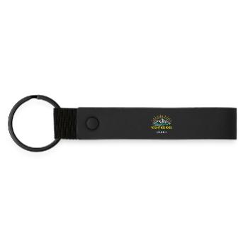 We Don't Need Roads. Ultra Runners - Matte Pu Keyring - black - Front