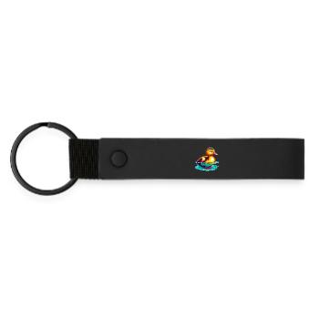 Caneton Canard Canard - Porte-clés en PU mat - noir - Devant