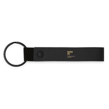 Tanzen - Matte PU Schlüsselanhänger - Schwarz - Vorne