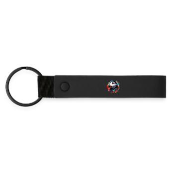 Papageitaucher - Matte PU Schlüsselanhänger - Schwarz - Vorne