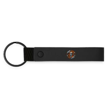 Hip Hop for Life - Matte Pu Keyring - black - Front