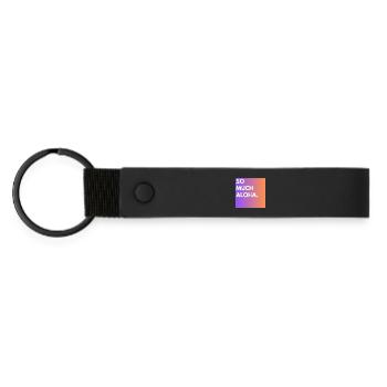 So Much Aloha - Matte Pu Keyring - black - Front
