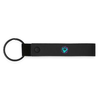 Back to the 90s - Matte Pu Keyring - black - Front