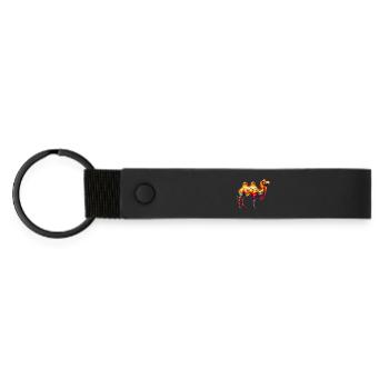 Chameau - Porte-clés en PU mat - noir - Devant