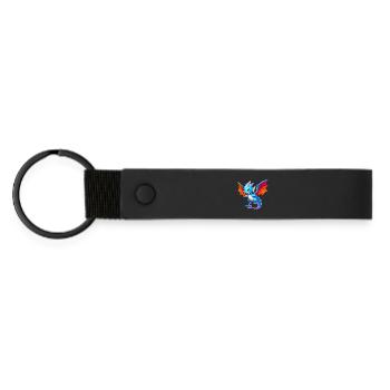 Dragon - Matte Pu Keyring - black - Front
