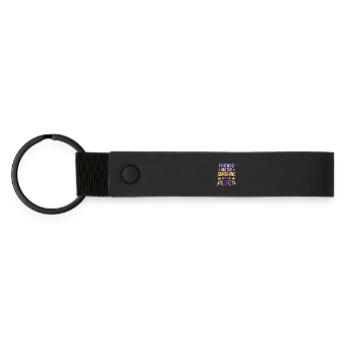 Sunshine amitié citation design - Porte-clés en PU mat - noir - Devant