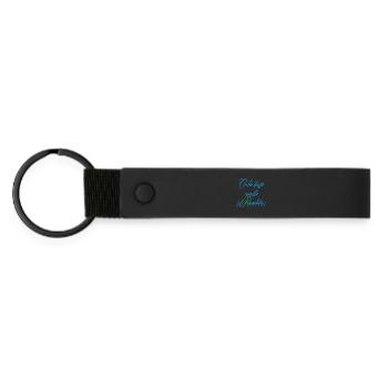 Je vais aussi le faire contrarier Bleu et Vert - Porte-clés en PU mat - noir - Devant