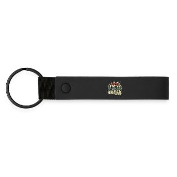 october 1967 - gift for his 58th birthday october - Matte Pu Keyring - black - Front