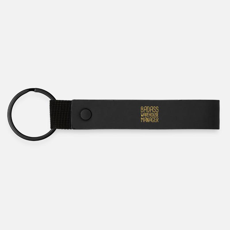 Warehouse Manager Badass - Matte Pu Keyring - black