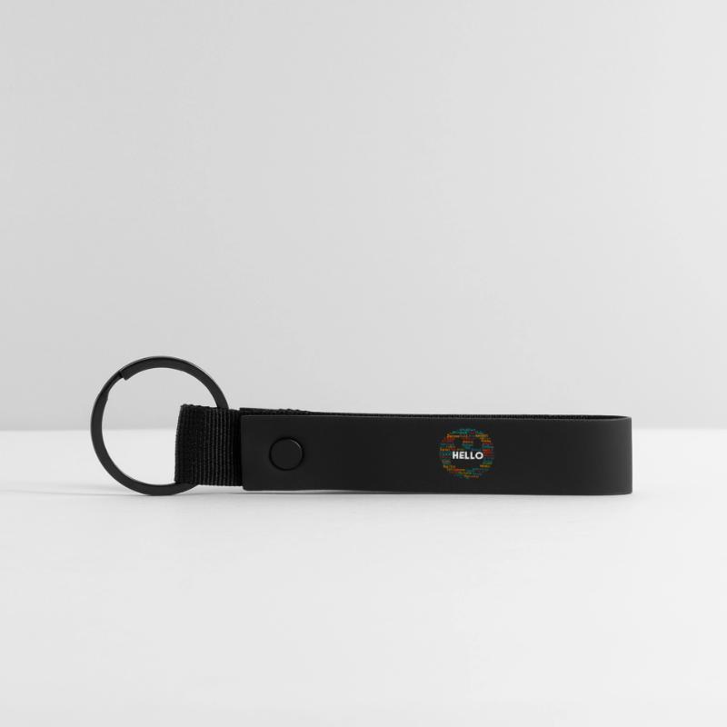 Commencez par Hello Different World Language Learning Porte-clés en PU mat