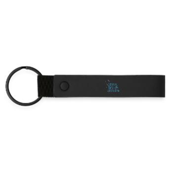 Super Journalist – This guy manages the mic - Matte Pu Keyring - black - Front