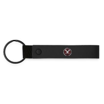 DARTS, DARTBOARD AND DEVIL  - Matte PU Schlüsselanhänger - Schwarz - Vorne