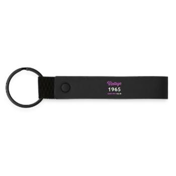 Vintage 1965 – Année de naissance rétro du Dancing Club - Porte-clés en PU mat - noir - Devant