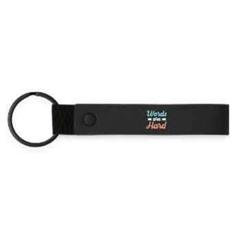 Speech therapist Speech therapist - Matte Pu Keyring - black - Front