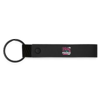 Nurse In Progress Pink Blue - Matte Pu Keyring - black - Front