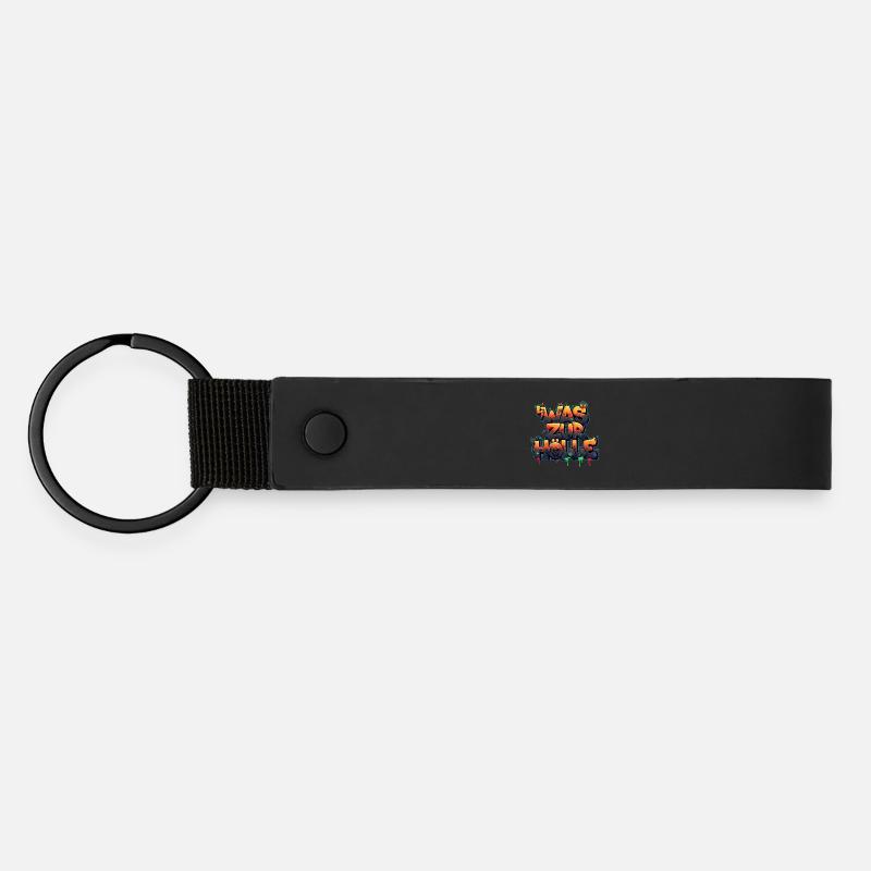 Hell, Devils & Demons Urban Street Art Graffiti - Matte Pu Keyring - black