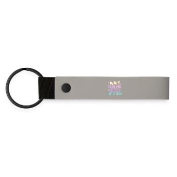 Idée de cadeau amusant pour un mème d’humour de proverbe mignon - Porte-clés en PU mat - gris clair - Devant