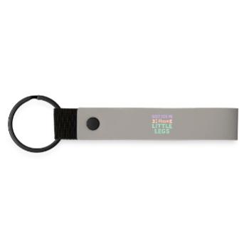 Idée de cadeau amusant pour un mème d’humour de proverbe mignon - Porte-clés en PU mat - gris clair - Devant