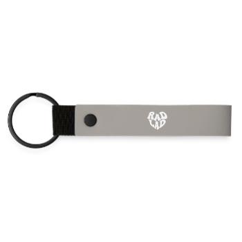 Rad Lad - Cœur vintage (couleur personnalisée) - Porte-clés en PU mat - gris clair - Devant