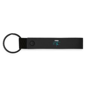 North Sea Holiday STRESS SYLT Funny - Matte Pu Keyring - black - Front