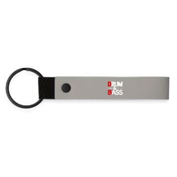 Drum & Bass / Rum & Ass Distressed - Matte Pu Keyring - light grey - Front
